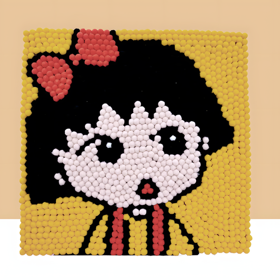 Pompom Ball Mosaic Art